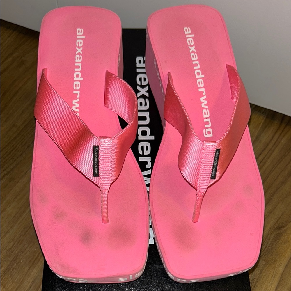 Alexander Wang Women's Pink Sandals Wedge Size 40